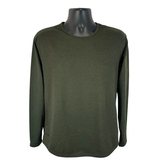 BYLT Drop Cut Lux Longsleeve Shirt Green Size Medium - Picture 1 of 8
